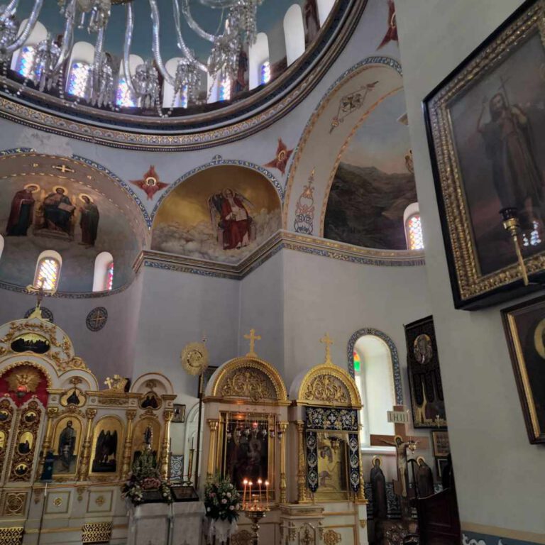 כנסיית עלייה לשמים מבפנים - מתוך הסיור הארכיאולוגיה של המנזרים הרוסיים בהר הזיתים