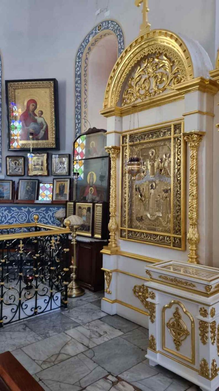 מקום הקבורה של ארכימנדריט קפוסטין שהקים את מנזר עלייה לשמיים - מתוך הסיור הארכיאולוגיה של המנזרים הרוסיים בהר הזיתים