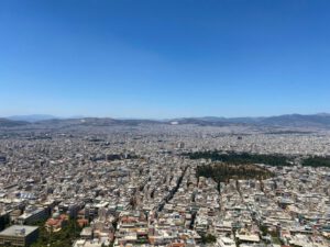 Visita guiada de Atenas en hebreo - Atenas desde la Montaña de los Lobos