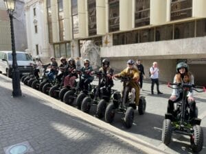 EasyRider motorcycle convoy in the streets of Budapest